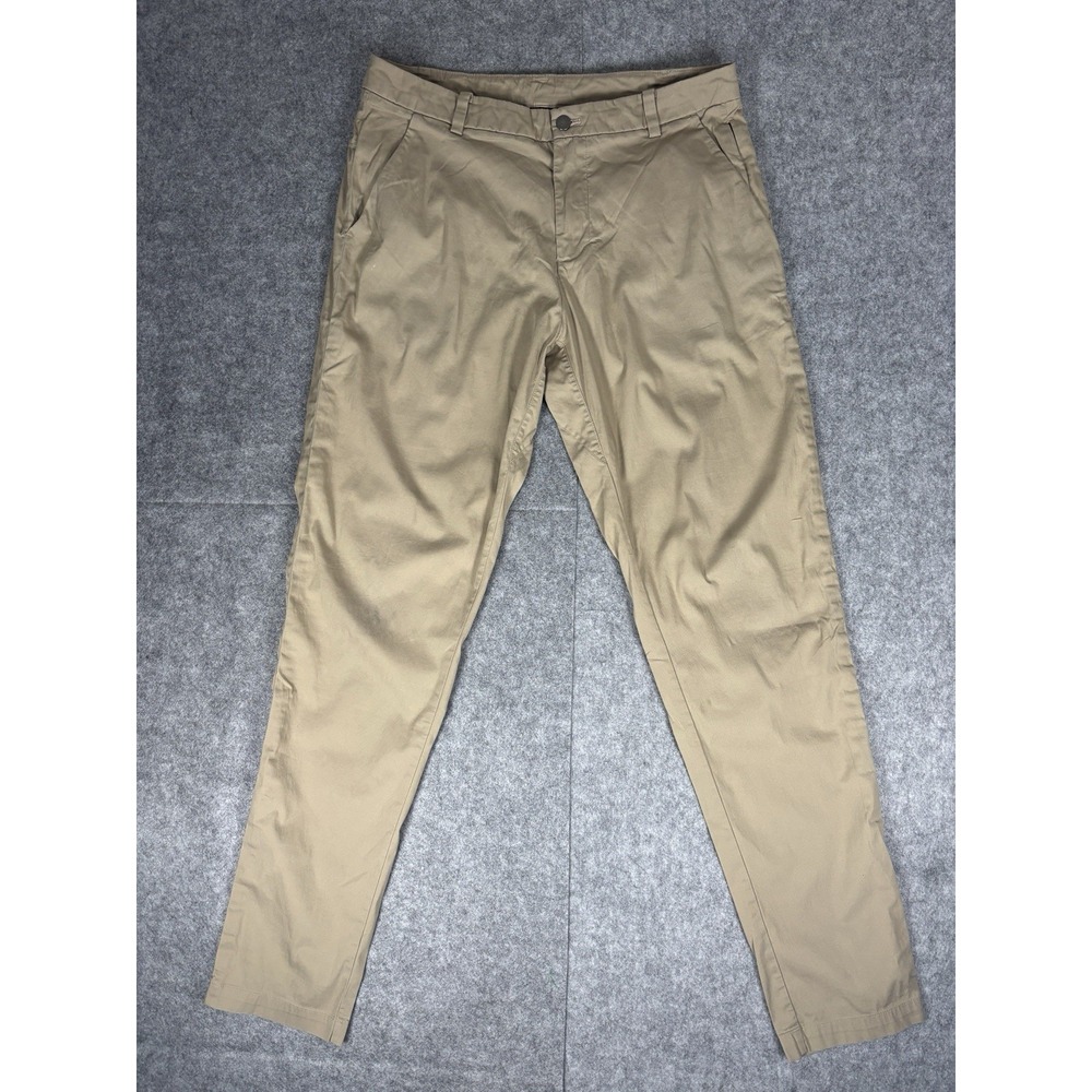 Lululemon ABC Slim Fit Warpstreme Pants Khaki Men's 32 Stretch Flat Brown